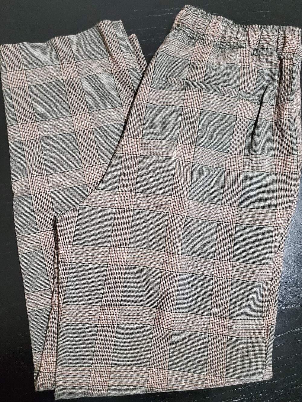 Old Navy Billie Straight Leg Plaid Drawstring Pull On Pants Women's Small